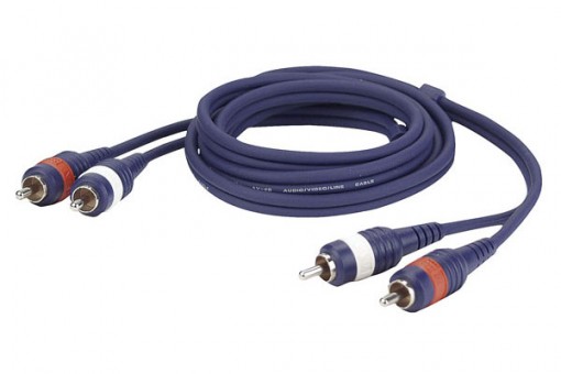 DAP AUDIO FL24 2 RCA MAle L/R > 2 RCA Cinch Male | Chinch Kabel Adapter 6,0m 