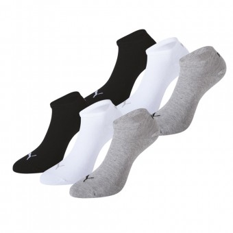 PUMA 6er Herren Damen invisible Socken Sneaker weiß grau schwarz unisex Gr 35-49 