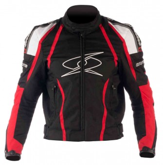 Spyke Top Sport WP Textiljacke (Black/Red/White,48) 